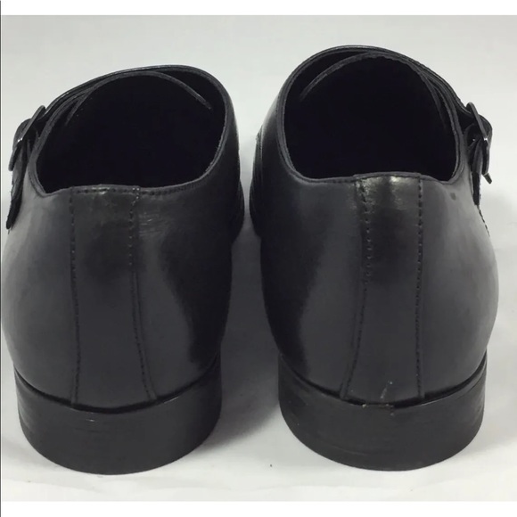 New Geox Uomo Albert Men’s Leather Shoes Monk Strap Oxford Black 45 12 Wide - Picture 11 of 13